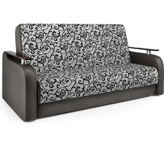 Изображение товара Диван-книжка Шарм Грант Д 140 экокожа шоколад и шенилл узоры 903021016