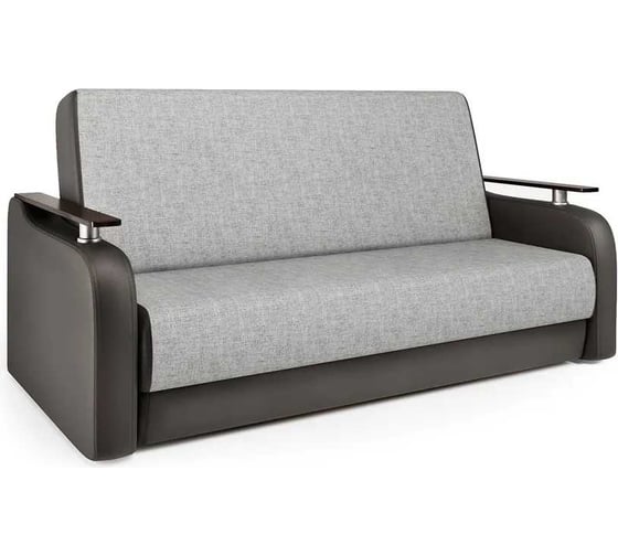 Изображение товара Диван-книжка Шарм Грант Д 140 экокожа шоколад и серый шенилл 903021015