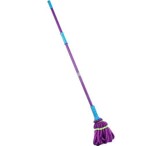 Изображение товара Швабра с отжимом VETTA с насадкой из микрофибры, 113 см, 2 цвета, металл, пластик 444-141