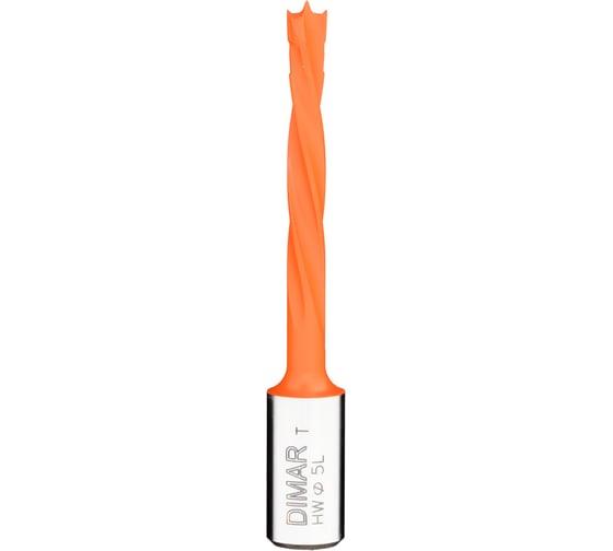 Изображение товара Сверло глухое левое 4 флейты (5x43 мм; L70 мм; хвостовик 10x20 присадка) Dimar 2014367