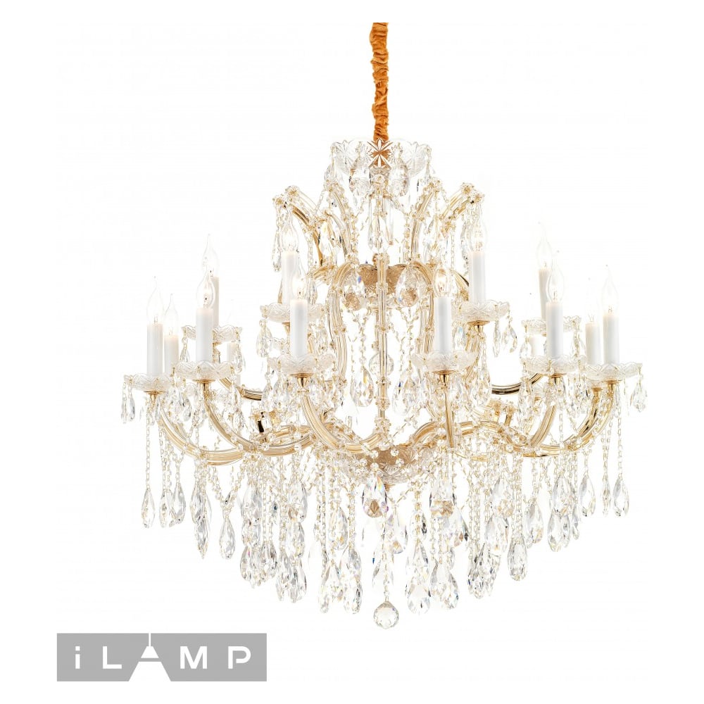 Изображение товара Подвесная люстра iLAMP Diamond 6071-18 GD+CL