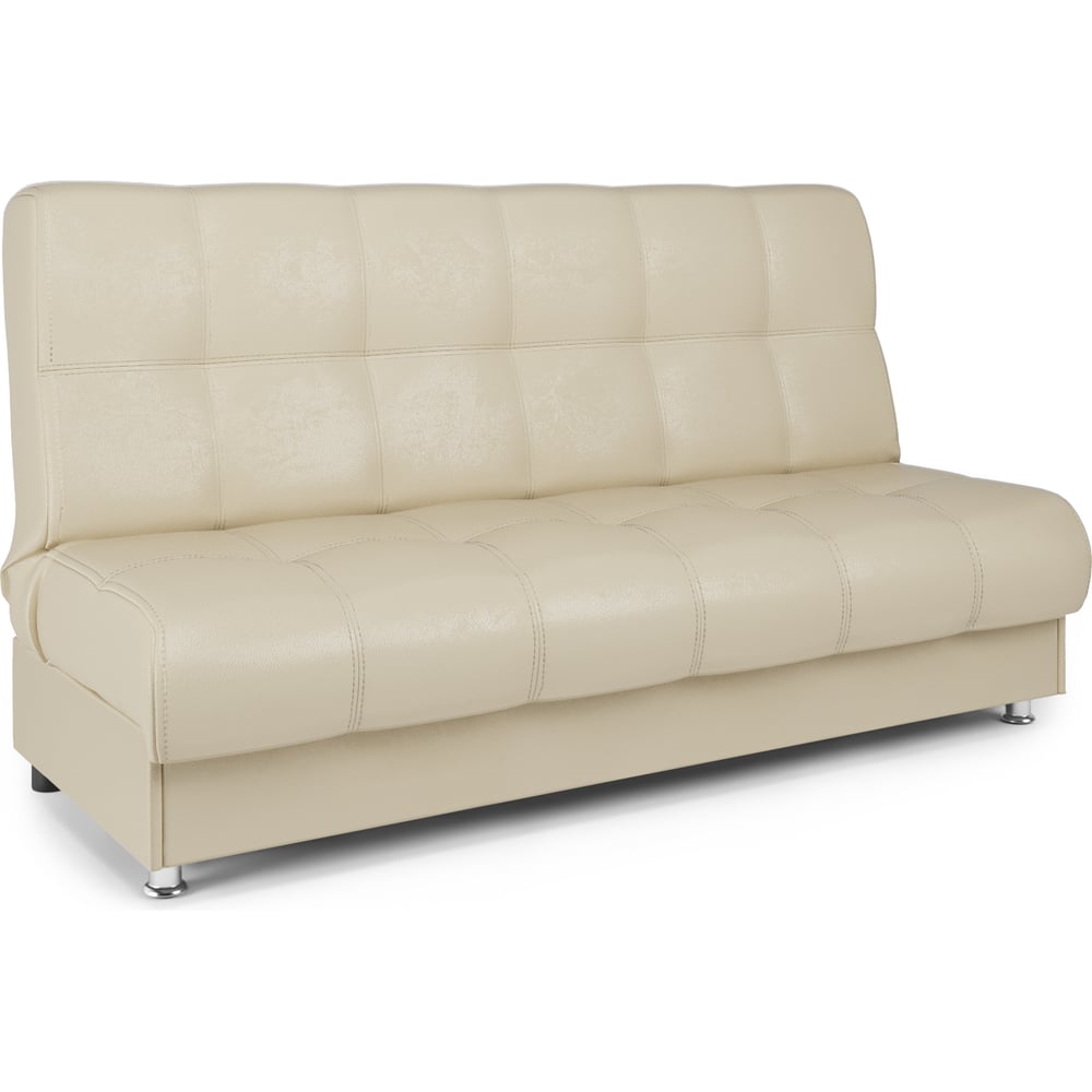 Изображение товара Диван книжка Шарм Гамма из экокожи бежевый с ящиком для белья