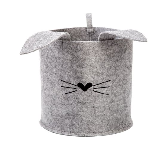 Изображение товара Органайзер для хранения Eva "Корзинка "FUNNY" Серый заяц", 24x24x22 см, 8 л Я47191