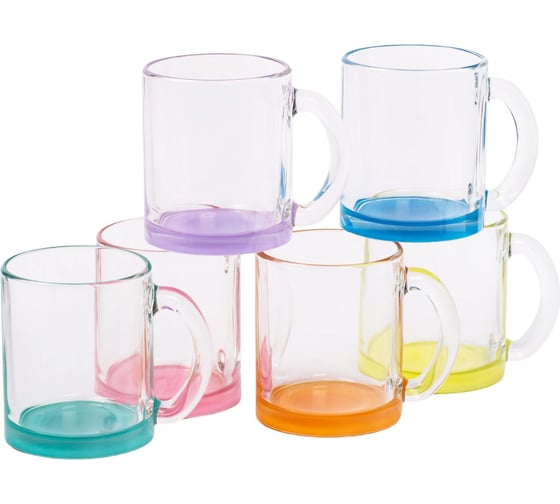 Изображение товара Набор кружек для чая ООО "ОСЗ" ЧАЙНАЯ ЛАК МИКС НЬЮ 320мл 6шт 04C1208LMN-ECOM