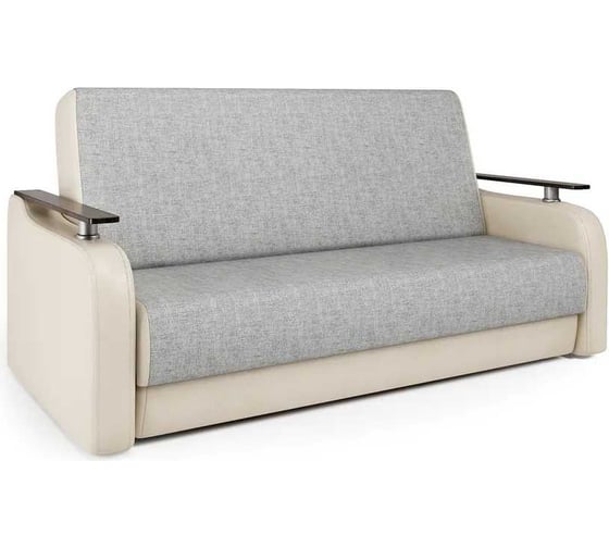 Изображение товара Диван-книжка Шарм Грант М 120 экокожа беж и серый шенилл 903021021