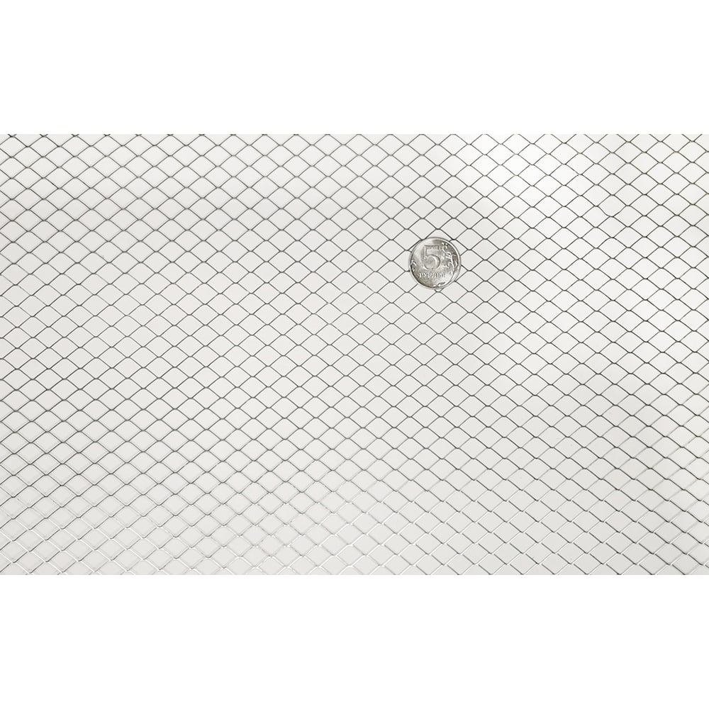 Cетка от грызунов Фабрика сеток "Железный слон" оцинкованная, с ячейкой 7x7 мм, рулон 1x15 м, просечно-вытяжная ЦПВС для защиты каркасного дома вентиляции, теплицы и грядок от мышей крыс кротов птиц, антикошка, штукатурная 1507-05-05-1-15Z