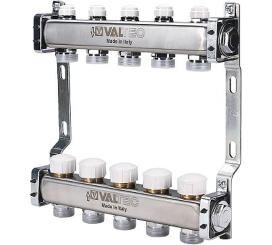 Изображение товара Коллекторный блок с ручным регулировочным клапаном VALTEC 1х10 выходов Евроконус 3/4 VTc.582.EMNX.0610