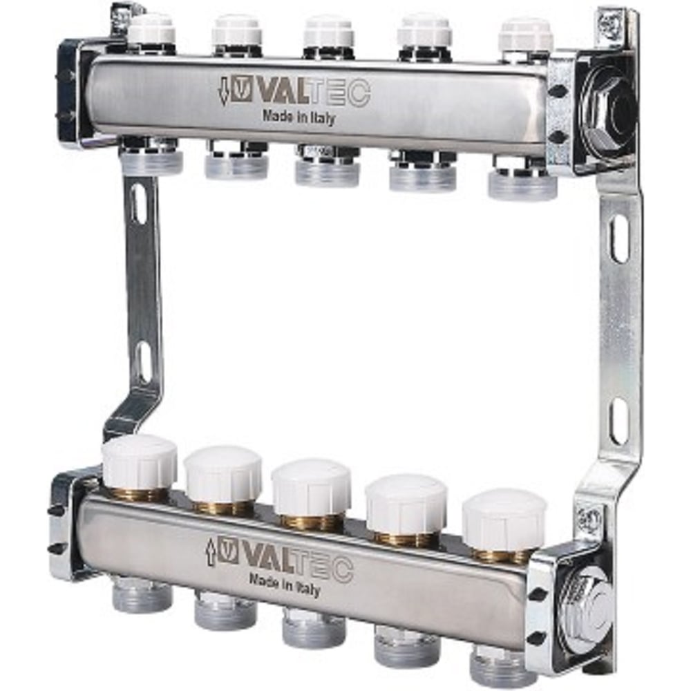 Изображение товара Коллекторный блок с ручным регулировочным клапаном VALTEC 1х9 выходов Евроконус 3/4