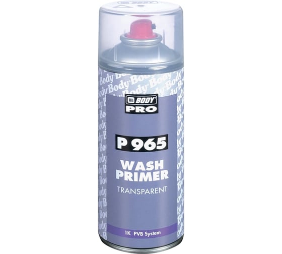 Изображение товара Аэрозольный грунт HB BODY 965 WASH PRIMER кислотный 1К прозр. 0,4л 5100000020