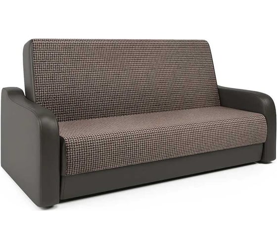 Изображение товара Диван-книжка Шарм Грант М 140 Корфу коричневый и экокожа шоколад 903021028