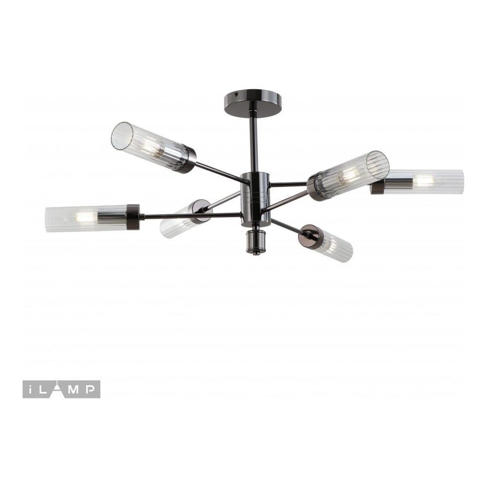 Изображение товара Потолочная люстра iLAMP Evolution 15609-6 AN+CL современный дизайн 6 ламп
