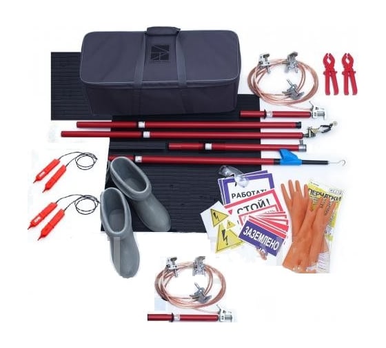 Изображение товара Комплект средств защиты в электрических установках свыше 1000В Электро Трейд КСЗ-2Э 204 Премиум с Протоколами ET-KSZ-2E-P204