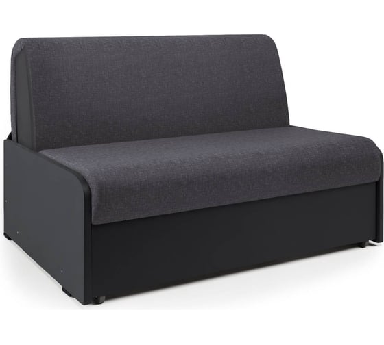 Изображение товара Диван кровать Шарм Коломбо БП 100 серая рогожка и экокожа черная 33070469