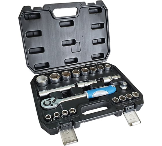 Изображение товара Набор слесарно-монтажного инструмента РемоКолор Cr-V, 1/2, 21 предмет 43-4-121