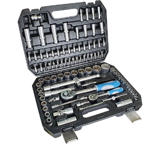 Изображение товара Набор слесарно-монтажного инструмента РемоКолор Cr-V, 1/4, 1/2, 94 предм., 43-4-194