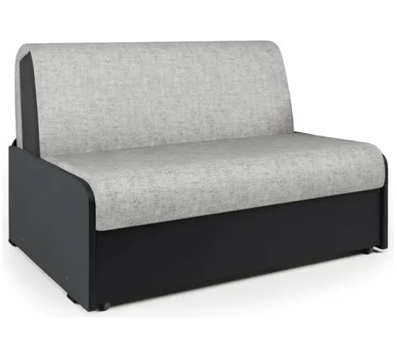 Изображение товара Диван кровать Шарм Коломбо БП 100 шенилл серый и экокожа черный 33070474