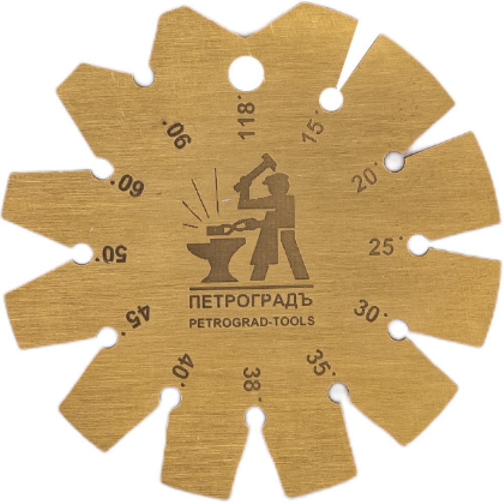 Круглый угломер для проверки заточки инструментов Петроградъ шаблонный угломер woodwork