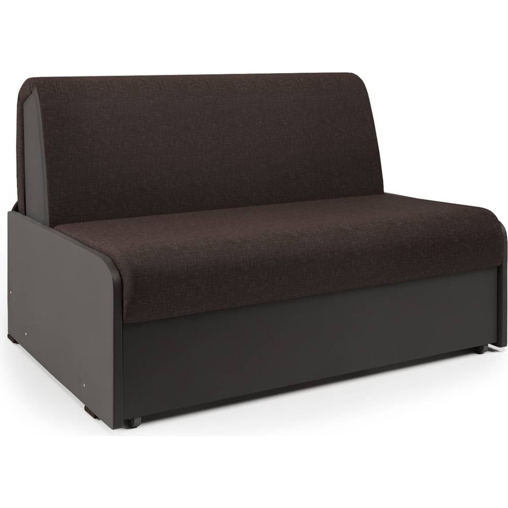 Изображение товара Диван кровать Шарм Коломбо 120 рогожка экокожа шоколад современный стиль