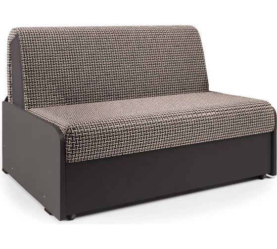 Изображение товара Диван кровать Шарм Коломбо БП 140 корфу коричневый и экокожа шоколад 33070498