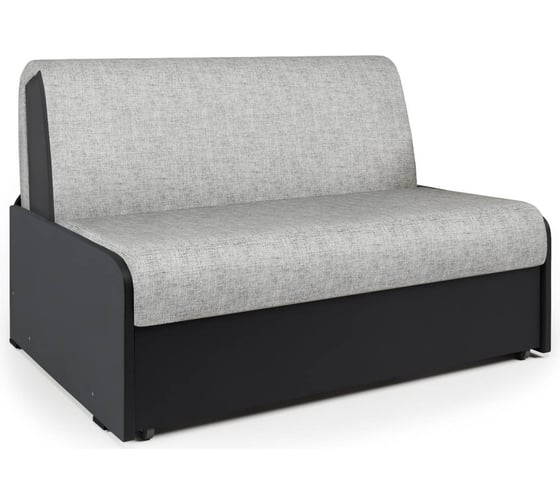 Изображение товара Диван кровать Шарм Коломбо БП 120 шенилл серый и экокожа черный 33070495