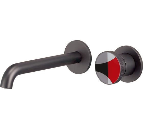 Изображение товара Смеситель настенный BRONZE DE LUXE OMG! графит/красный 9007GM-R