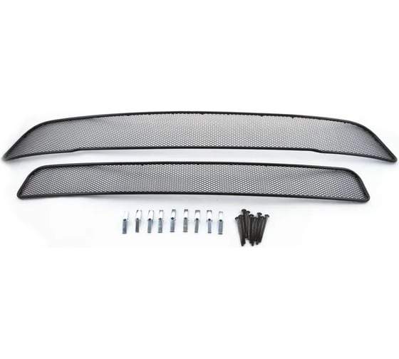 Изображение товара Внешняя сетка на бампер Arbori для MITSUBISHI Outlander 2012-2015, 2 шт., черный, 10 мм / Митсубиси Аутленде 01-380112-101