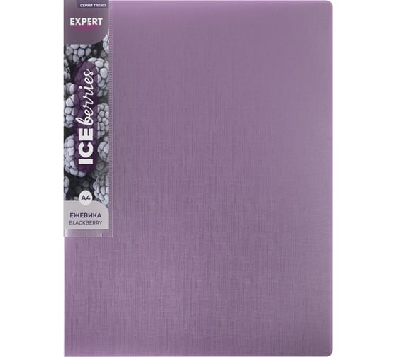 Изображение товара Папка с металлическим прижимом Expert Complete A4 700 мкм 20 мм лён 1 шт. Trend ICEberries ежевика ECAPP072 759181
