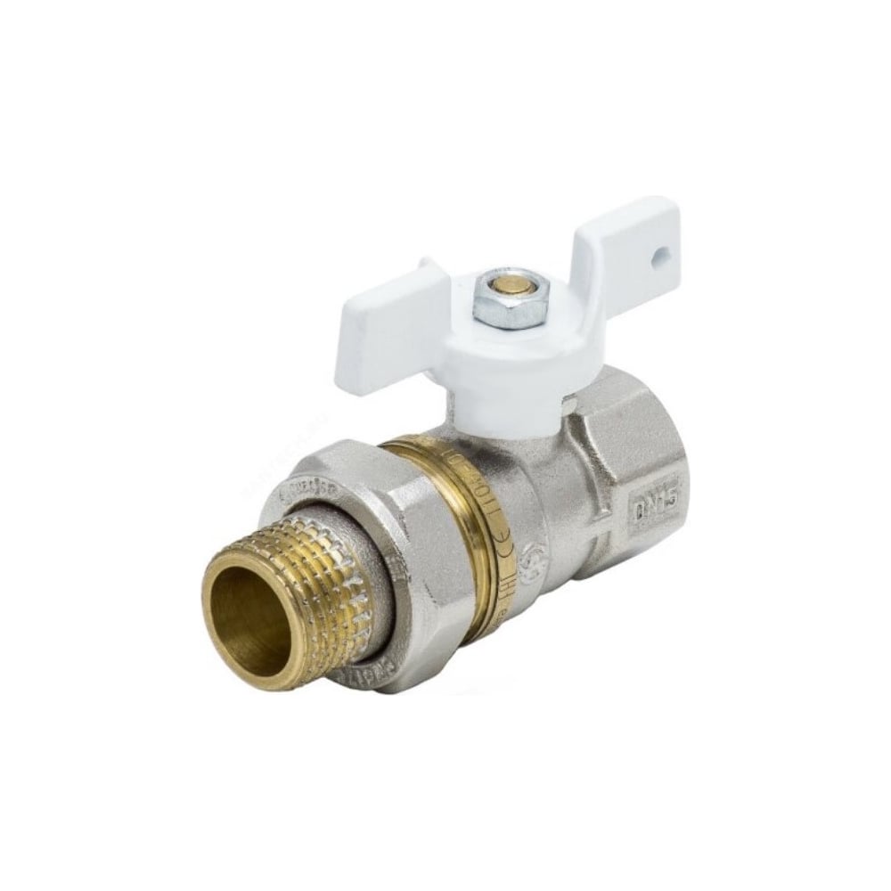 Изображение товара Шаровой кран Aquasfera латунь никель Ду20 Ру30 полнопроходной бабочка