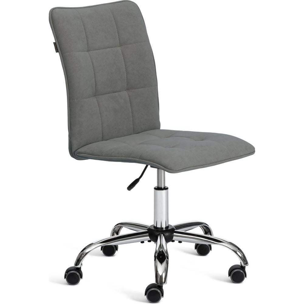 Изображение товара Офисное кресло Tetchair ONE флок серое регулируемое механизм вращения