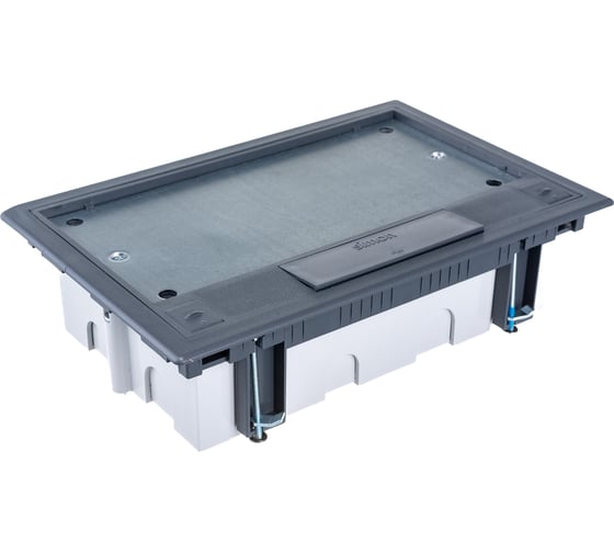 Изображение товара Люк в пол Simon, на 4 S-модуля, 8 модулей К45, глубина 70-100мм, бетон, серый SF470-1