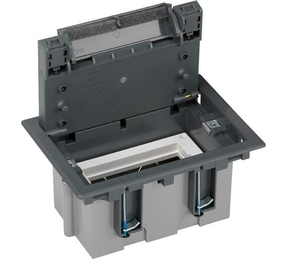 Изображение товара Люк в пол Simon, на 1 S-модуль, 2 модуля К45, глубина 70-100мм, бетон, серый SF170-1