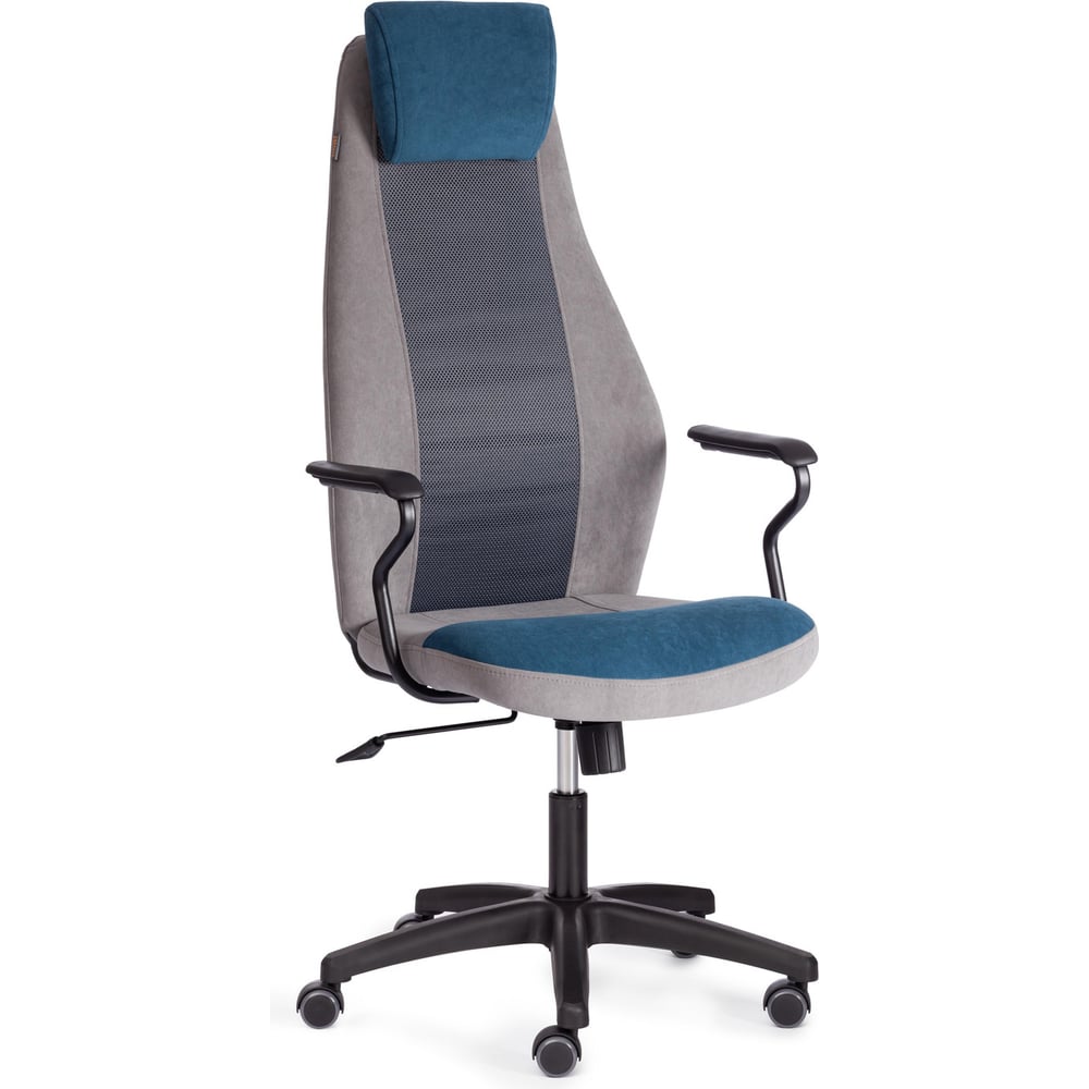 Изображение товара Кресло Tetchair AVIATOR флок, ткань, синий/серый/серый 32/29/W2-1 21645