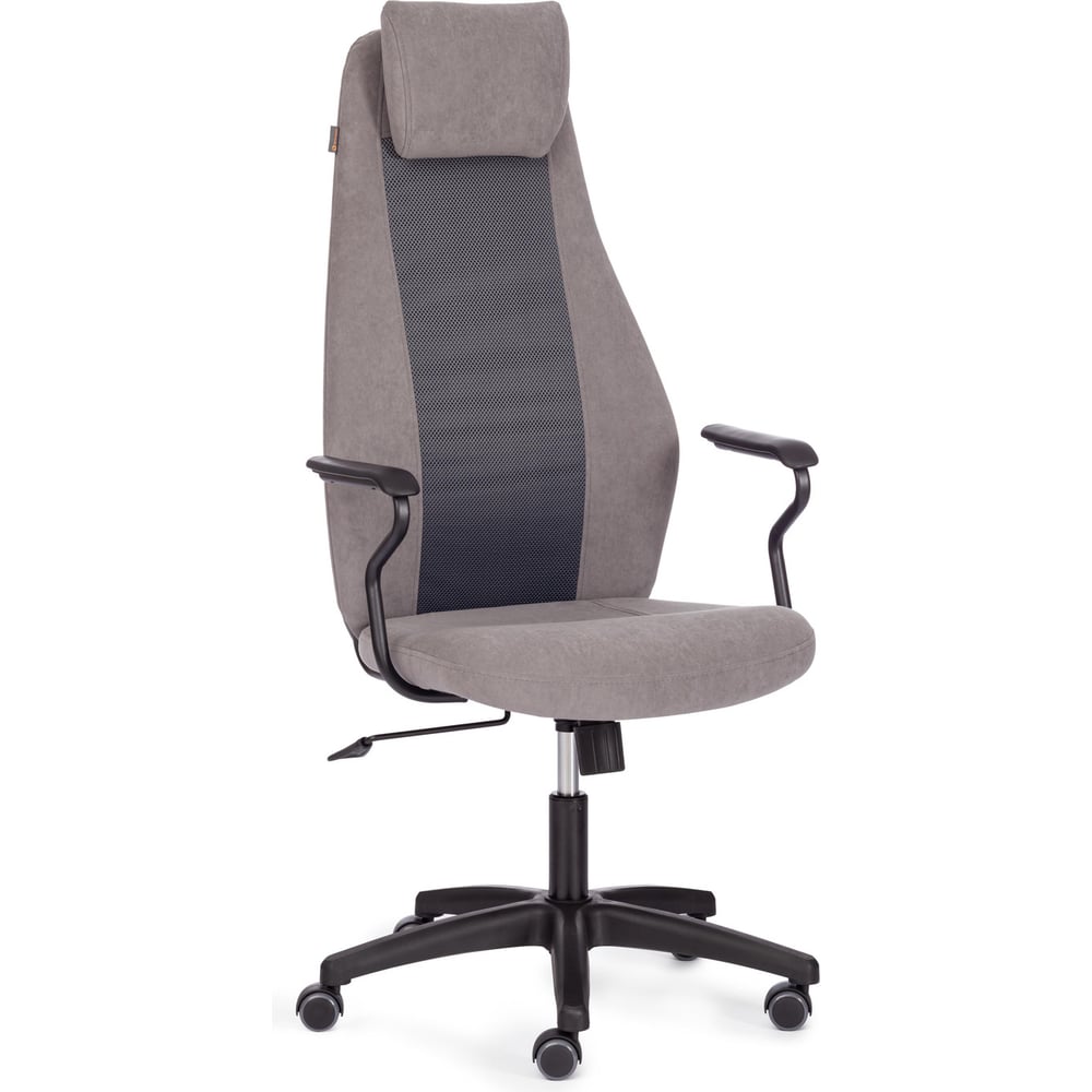 Изображение товара Офисное кресло Tetchair AVIATOR флок серое с регулируемыми механизмами