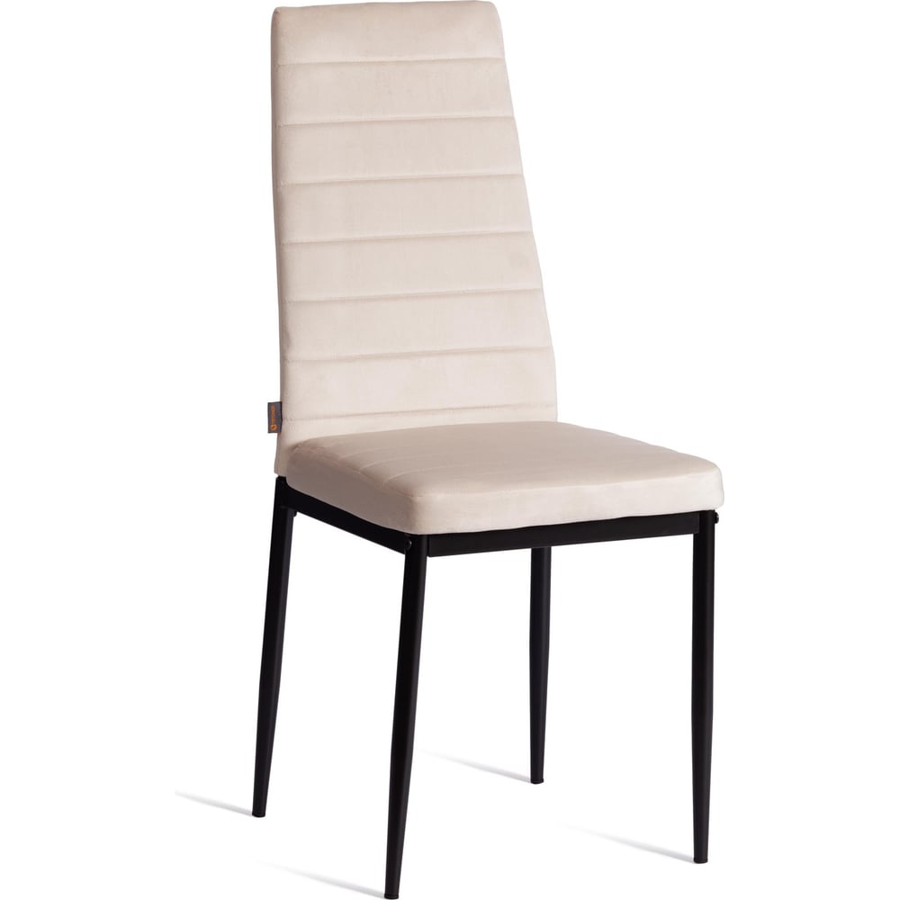 Изображение товара Комплект стульев Tetchair 6 шт. Easy модель JSC02-1 металл и флок бежевый черный