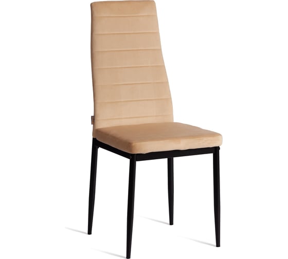 Изображение товара Стул Tetchair Easy (mod. JSC02-1) металл, флок, 41x52x96 см, sandy (песочный) HLR6 / черный 24598