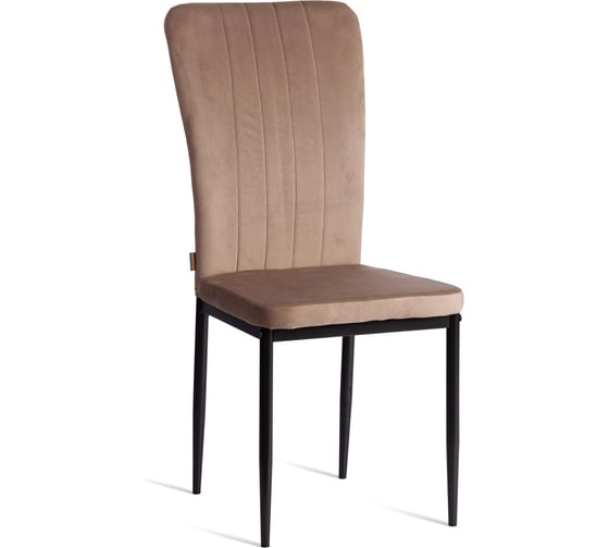 Изображение товара Стул Tetchair VERTER (mod. BC577-DC) металл, флок, 41x52x95 см, Beige (бежевый) HLR8 / черный 24383