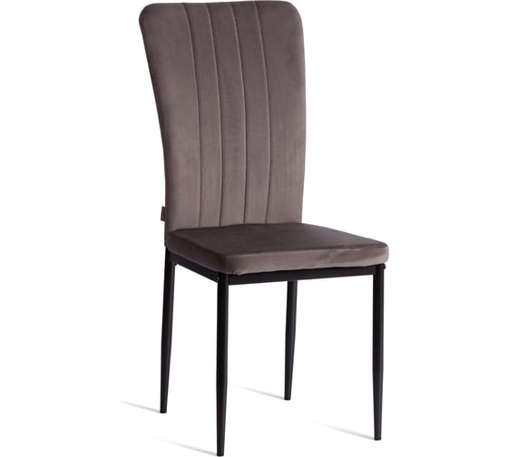 Изображение товара Стул Tetchair VERTER (mod. BC577-DC) металл, флок, 41x52x95 см, Dark grey (темно-серый) HLR24 / черный 24385