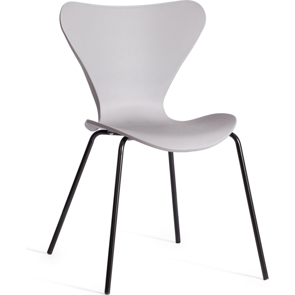 Изображение товара Стул Jacobsen Tetchair - серый, каркас черный, пластик/металл, 45x54. 5x80 см