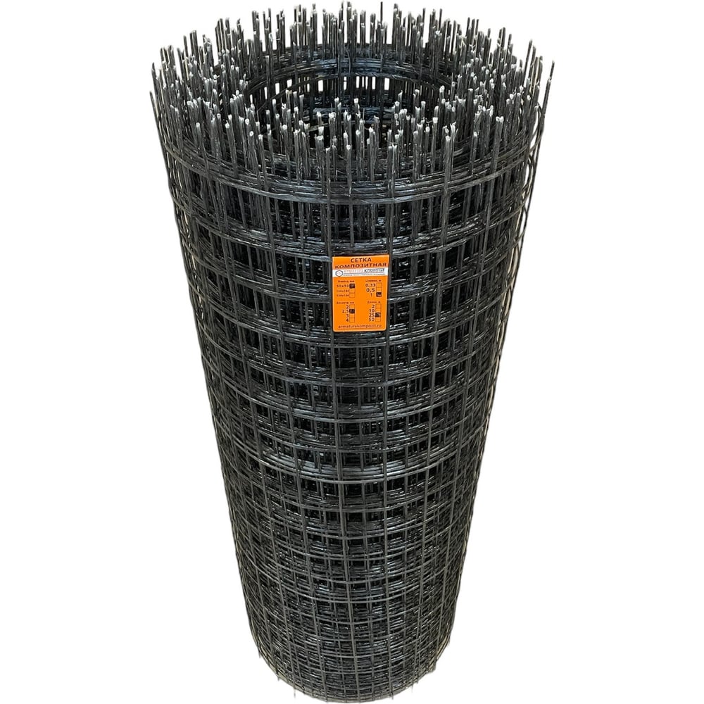 Изображение товара Стеклопластиковая армирующая сетка Композит 2,5 мм, рулон 50 м, 1 м ширина