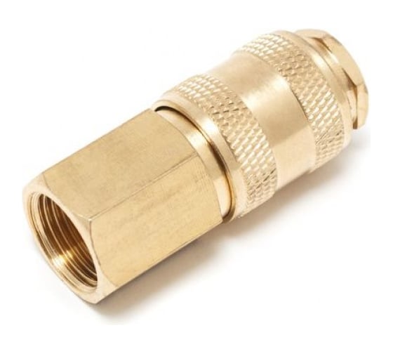 Изображение товара Быстроразъем пневматический с клапаном с внутренней резьбой 3/8", латунь Partner PA-BSE1-3SF(7451)
