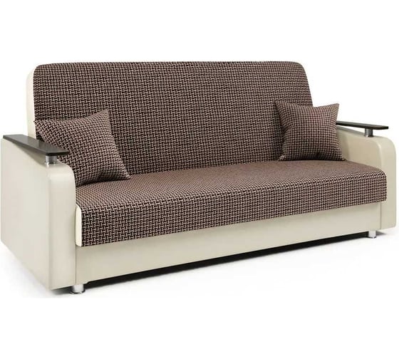 Изображение товара Диван-книжка Шарм Мелодия ДП №1 120 Корфу коричневый и экокожа беж 104210003