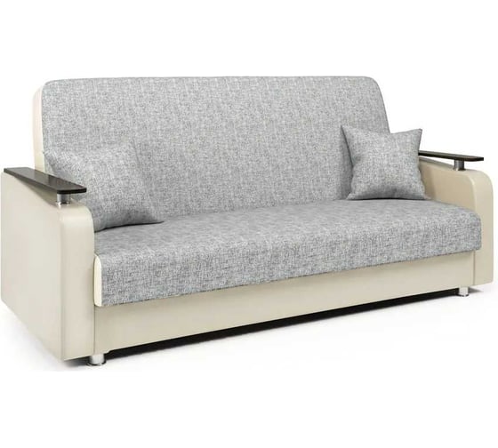 Изображение товара Диван-книжка Шарм Мелодия ДП №1 120 шенилл серый и экокожа беж 104210006