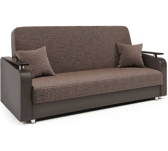 Изображение товара Диван-книжка Шарм Мелодия ДП №1 140 Корфу коричневый и экокожа шоколад 104210010