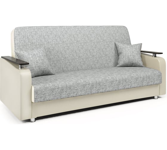 Изображение товара Диван-книжка Шарм Мелодия ДП №1 140 шенилл серый и экокожа беж 104210014