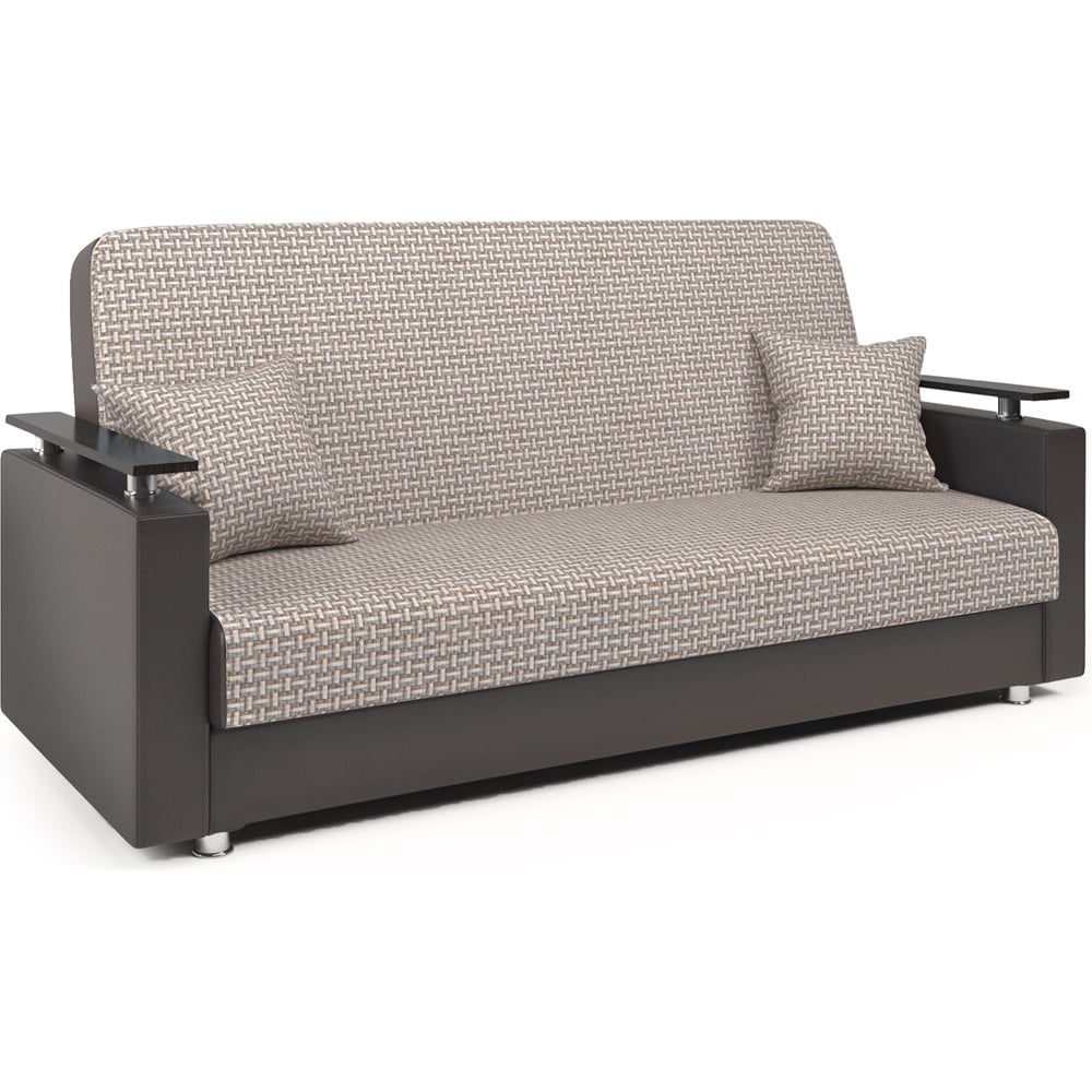 Изображение товара Диван-книжка Шарм Мелодия ДП №2 120 Корфу беж и экокожа шоколад современный стиль