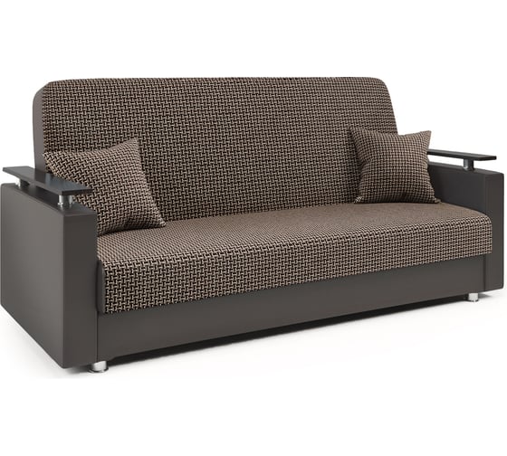 Изображение товара Диван-книжка Шарм Мелодия ДП №2 120 Корфу коричневый и экокожа шоколад 104210019