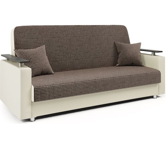 Изображение товара Диван-книжка Шарм Мелодия ДП №2 120 Корфу коричневый и экокожа беж 104210020