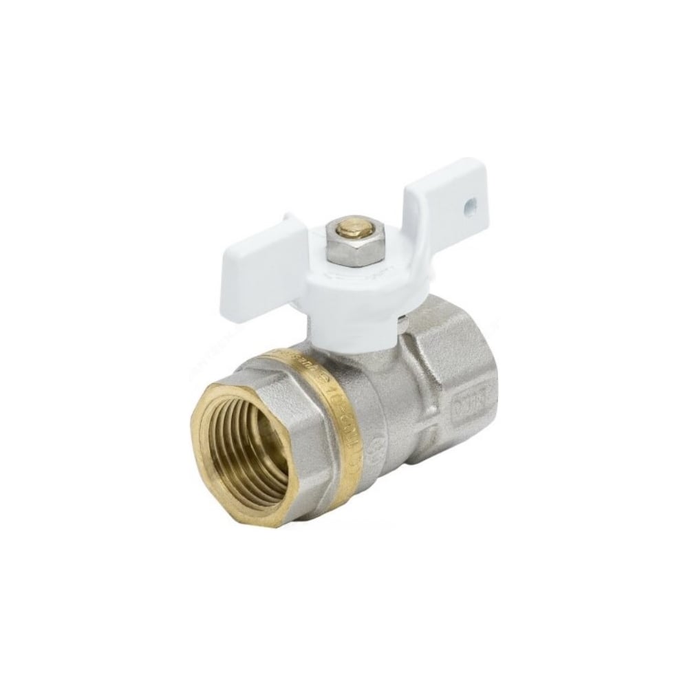 Изображение товара Шаровой кран Aquasfera латунь никель 25 мм бабочка полнопроходной