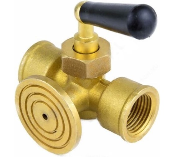 Изображение товара Кран для манометра Aquasfera латунь, G1/2 Ру16 м/р, рукоятка, фланец 1065-01 012-0099