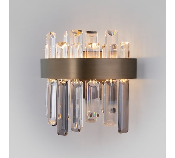 Изображение товара Настенный светодиодный светильник Bogate's с хрусталем 418/1 Sparkle бронза a067819